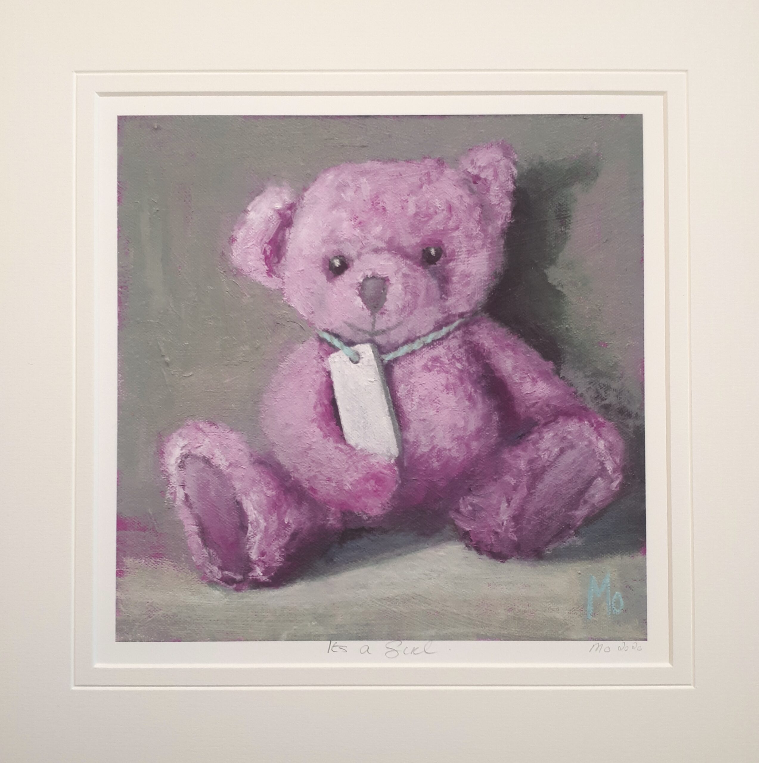 Pink Teddy Bear Fine Art Print