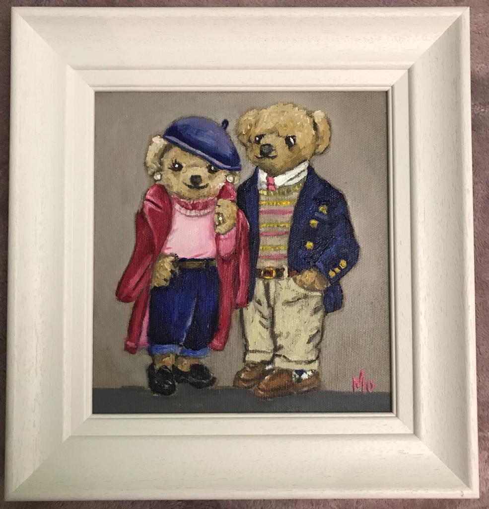 Engagement Gift Teddy Bear Painting